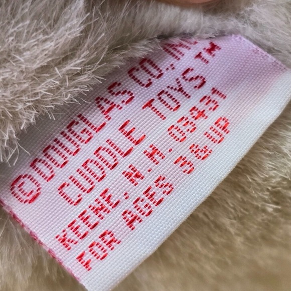 Vintage Douglas Cuddle Toy Siamese Cat Plush White Brown Whiskers Sitting - Picture 8 of 11